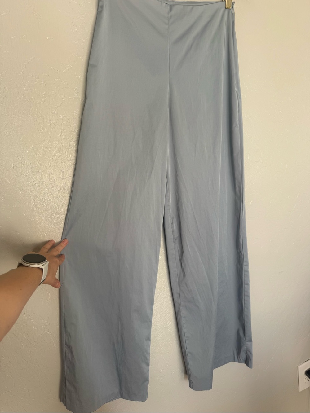 Zara Pale Blue Wide-Leg Women's Pants